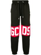 Gcds Knee-logo Jersey Trousers - Black