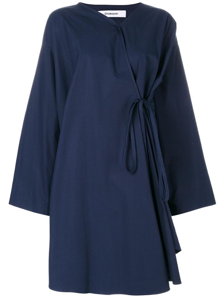 Chalayan Loose Wrap Dress - Blue