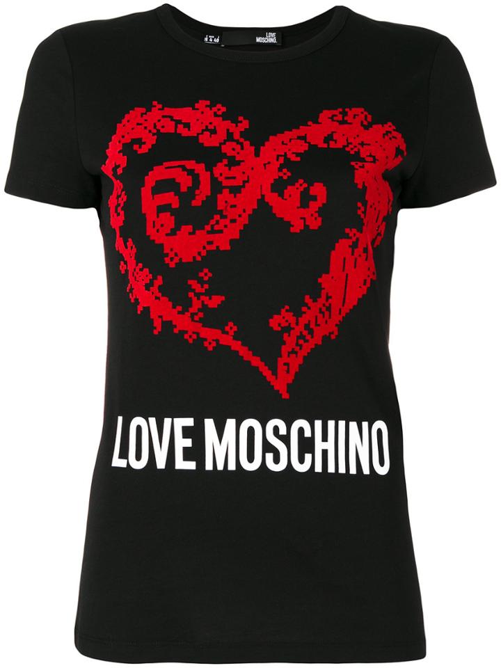 Love Moschino Branded T-shirt - Black