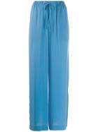 Vince Drawstring Flared Trousers - Blue
