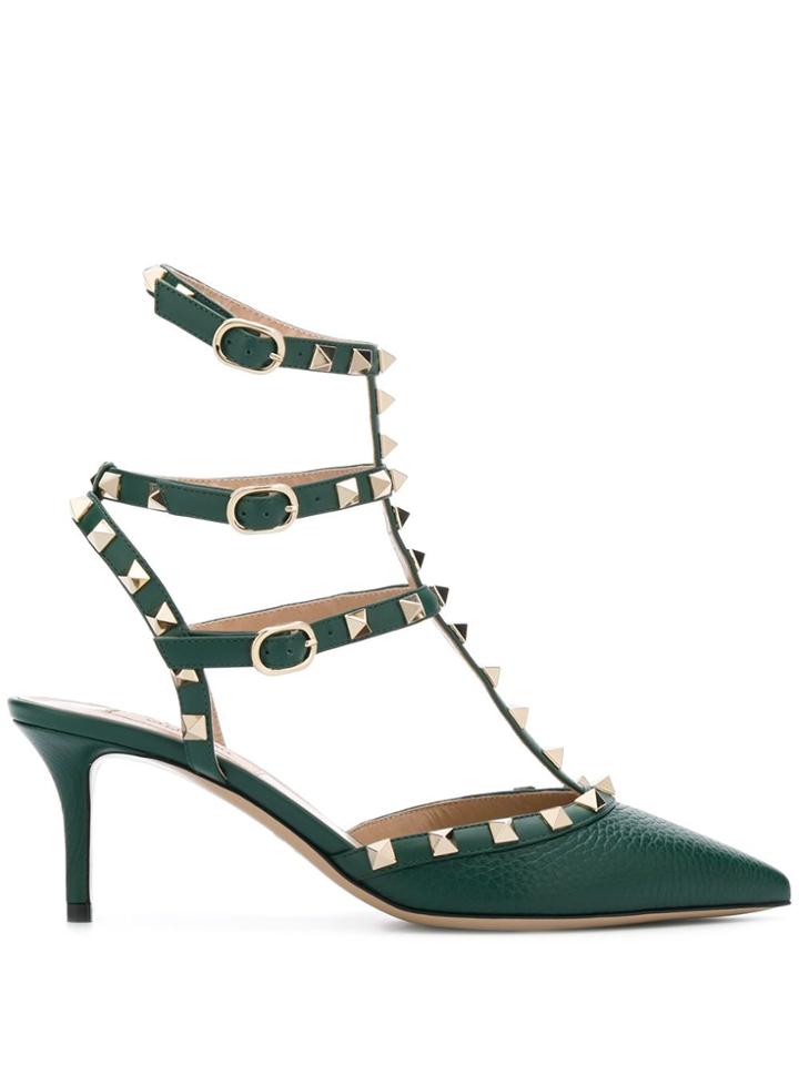 Valentino Valentino Garavani 65mm Rockstud Caged Pumps - Green