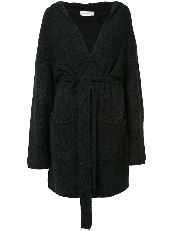 Beau Souci - Belted Cardi-coat - Women - Cashmere - M/l, Black, Cashmere