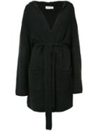 Beau Souci - Belted Cardi-coat - Women - Cashmere - M/l, Black, Cashmere