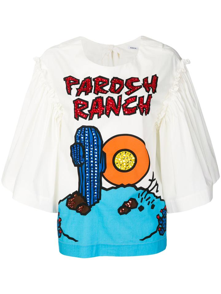P.a.r.o.s.h. Parosh Ranch Blouse - White