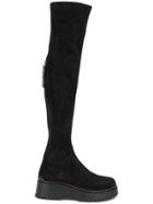 Miu Miu Knee-length Fitted Boots - Black