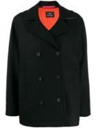 Ps Paul Smith Double-breasted Coat - Black