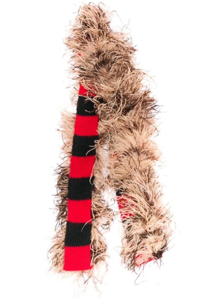 Miu Miu Ostrich Feather Embellished Scarf - Neutrals