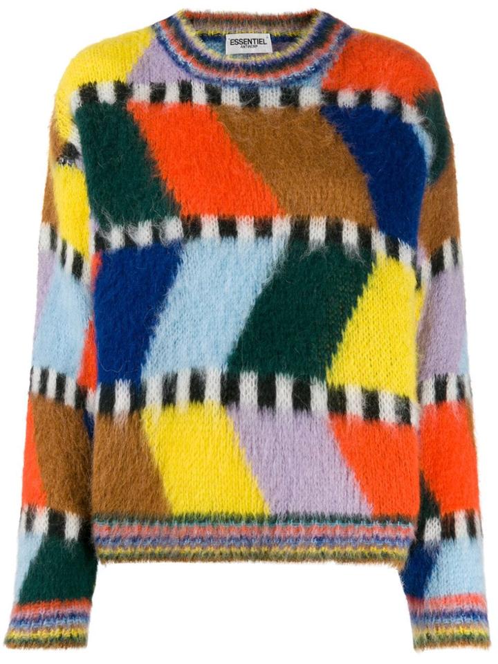 Essentiel Antwerp Tahini Knitted Jumper - Blue