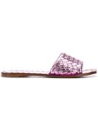 Bottega Veneta Ravello Intrecciato Sandals - Pink