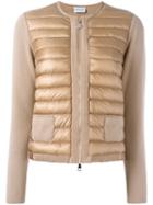 Moncler Quilted Panel Jacket, Women's, Size: Medium, Brown, Cotton/polyamide/feather/goose Down