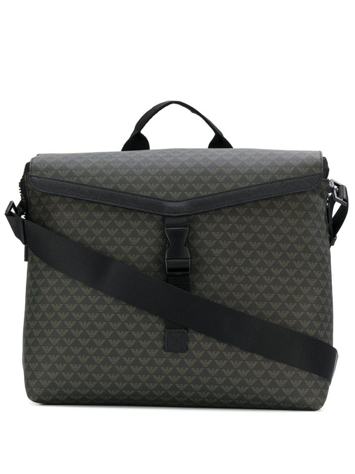Emporio Armani Logo Messenger Bag - Black