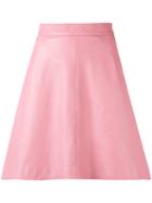L'autre Chose - A-line Mini Skirt - Women - Calf Leather - 38, Pink/purple, Calf Leather