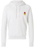 Ami Alexandre Mattiussi Hoodie With Patch Smiley - Grey