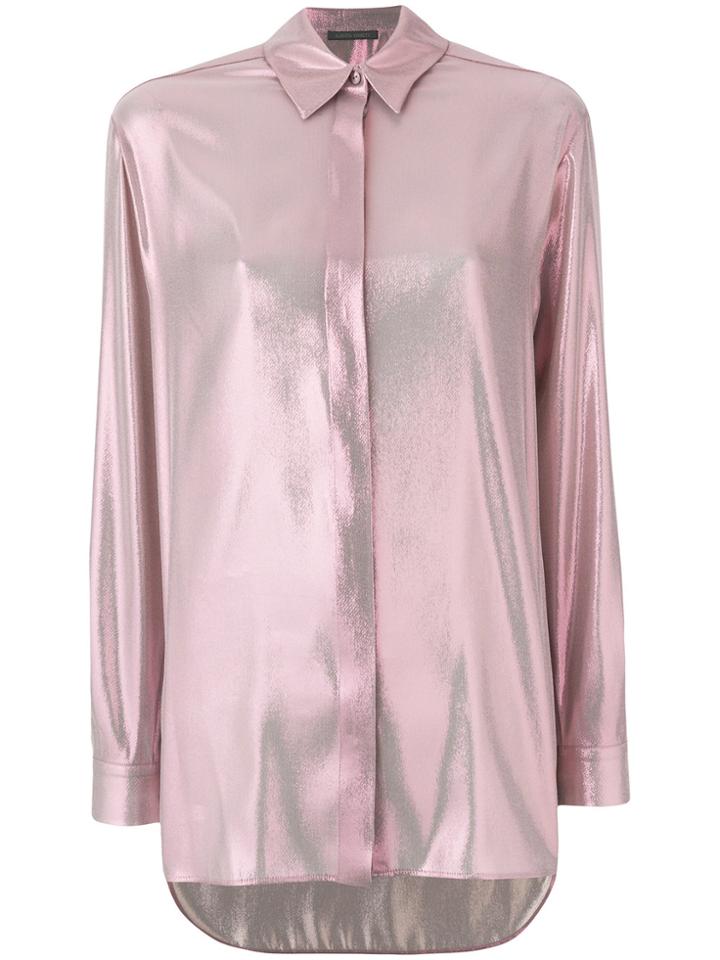 Alberta Ferretti Metallic Effect Shirt - Pink & Purple