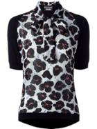 Boutique Moschino Pussy Bow Knit Top, Women's, Size: 40, Black, Silk/cotton