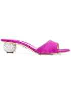 Paul Andrew Globe Heel Sandals - Pink & Purple