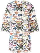 Mary Katrantzou Butterfly Printed Coat - White
