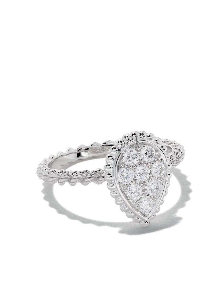 Boucheron 18kt White Gold Diamond Serpent Bohème Ring - Wg