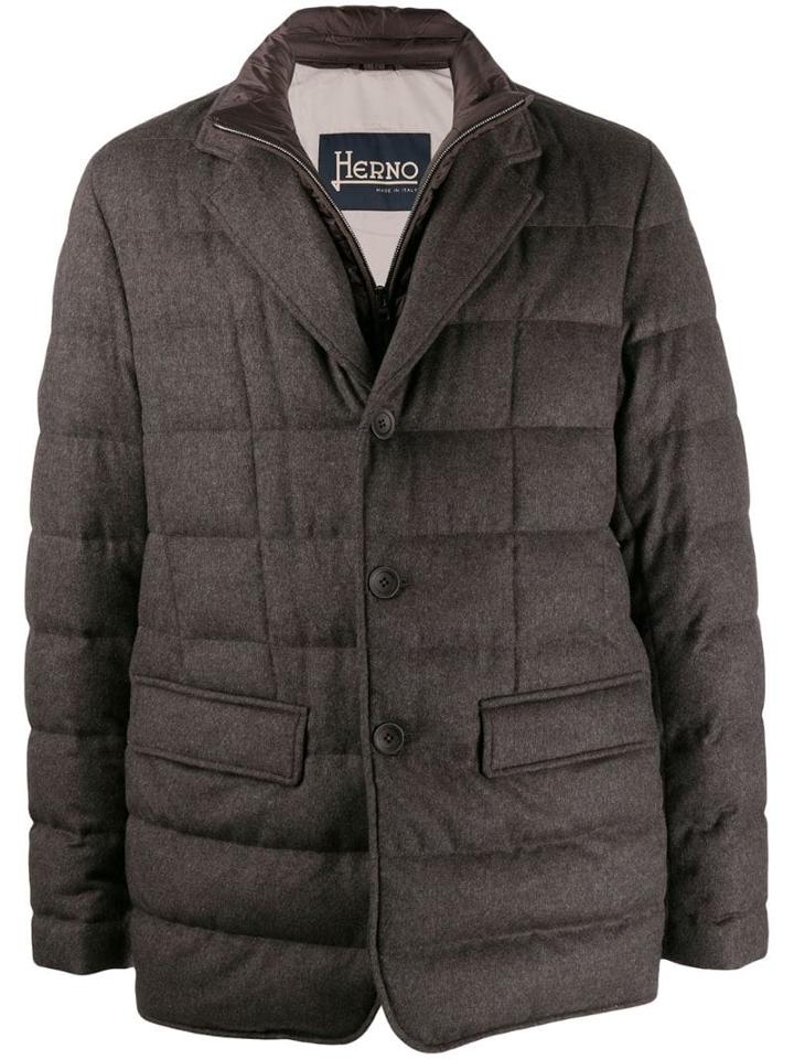Herno Padded Knitted Jacket - Grey