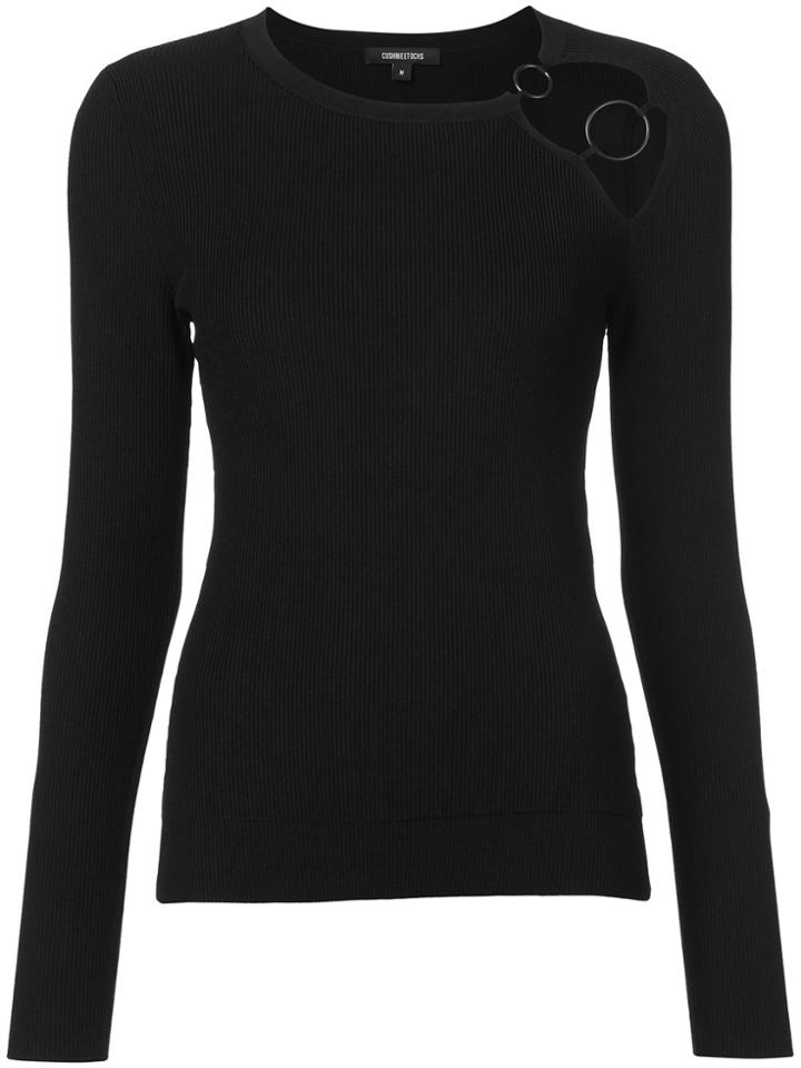 Cushnie Et Ochs Cut Out Hardware Sweater - Black