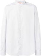 Barena Mandarin Collar Striped Shirt - White