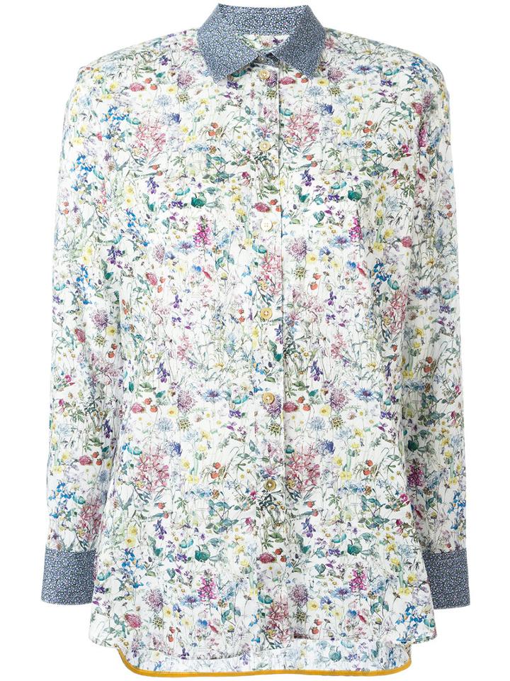 Paul Smith Floral Print Shirt, Women's, Size: 44, Cotton/cupro