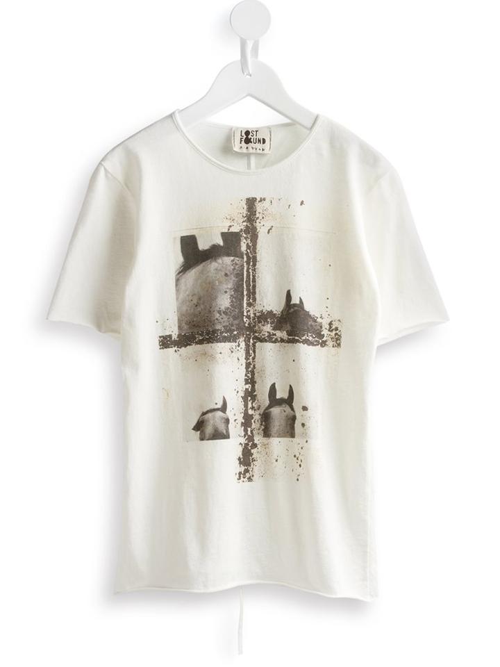 Lost And Found Kids - Horse Print T-shirt - Kids - Cotton - 2 Yrs, White