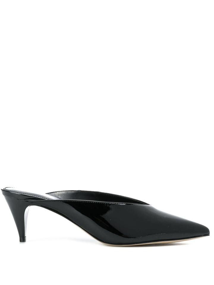 Michael Michael Kors Pointed Kitten Heel Mules - Black