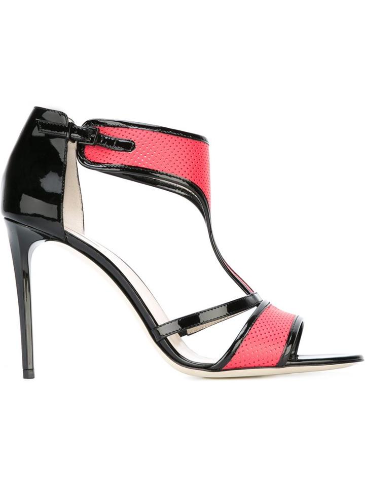 Giorgio Armani T-bar Colour Block Sandals