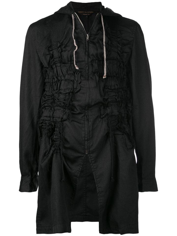 Comme Des Garçons Homme Plus Gathered Hooded Jacket - Black