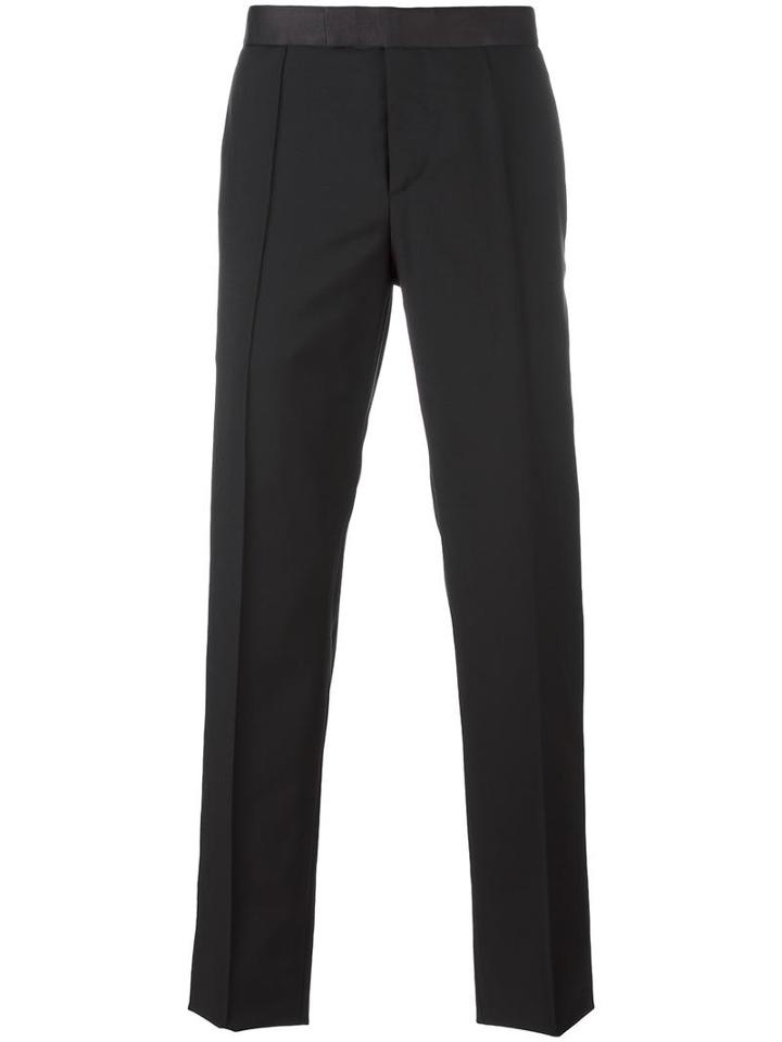 Alexander Mcqueen Straight-leg Trousers, Men's, Size: 46, Black, Wool/mohair/acetate/viscose