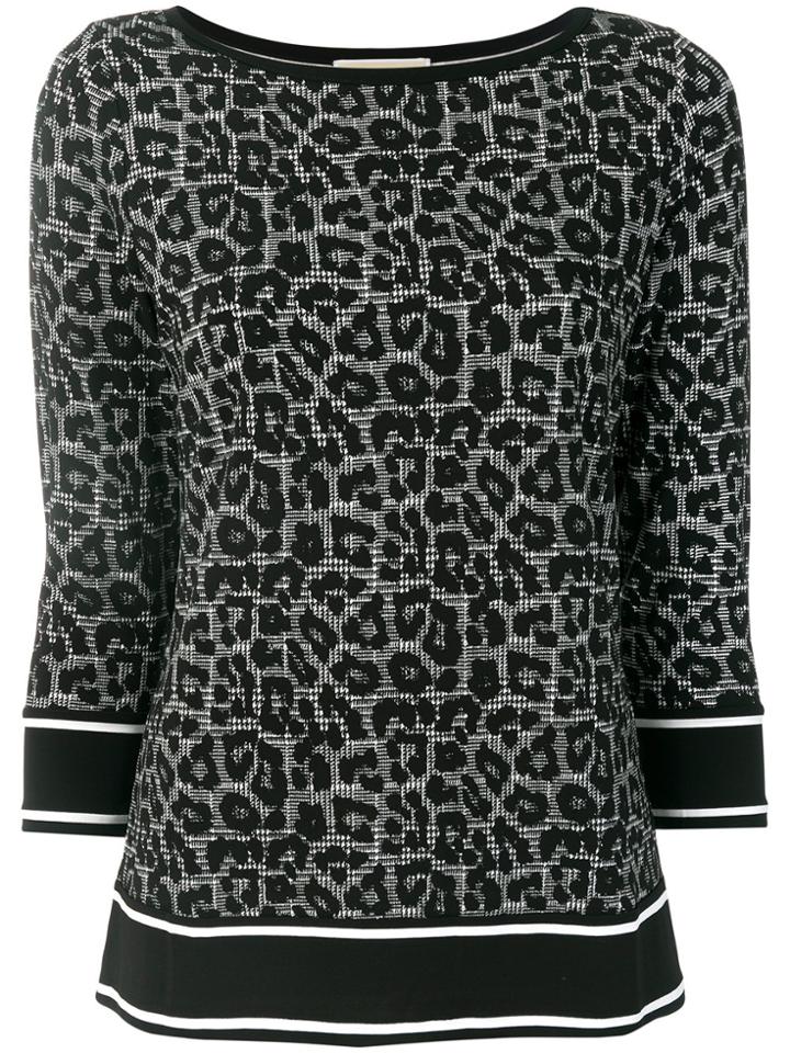 Michael Michael Kors Mixed-print Jumper - Black