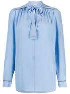 Emilio Pucci Pussy Bow Blouse - Blue