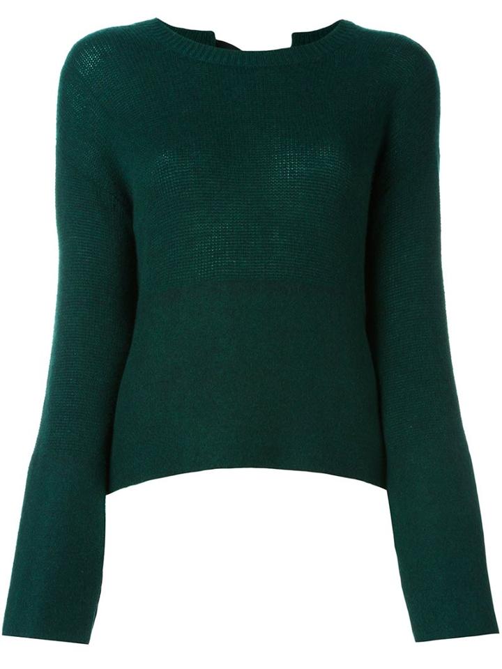 Marni Open Back Jumper, Women's, Size: 42, Green, Cashmere