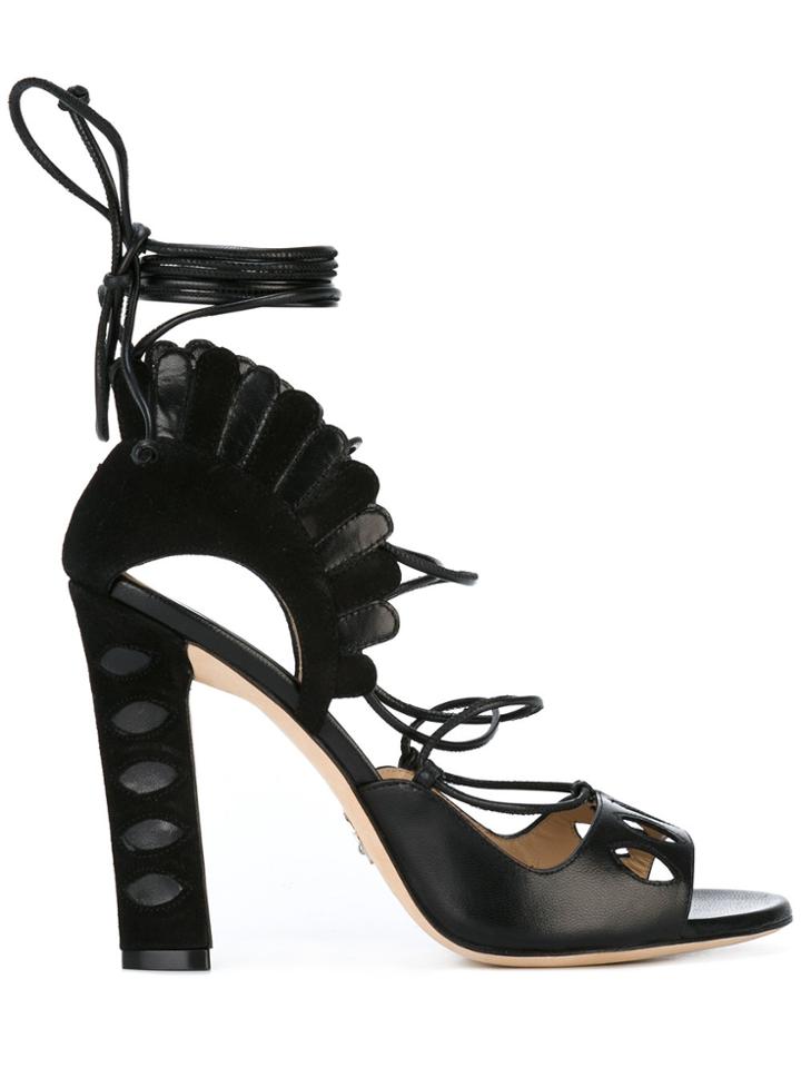 Paula Cademartori Lotus Sandals - Black