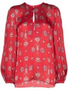 Johanna Ortiz Living Coral Shell Print Blouse - Red
