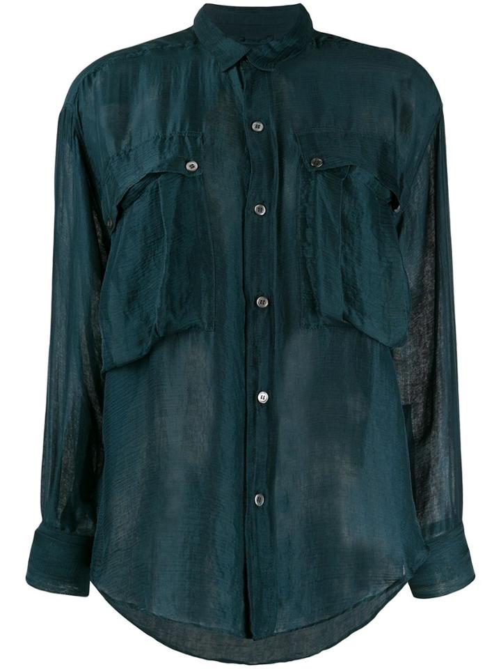 Katharine Hamnett London Alex Chiffon Shirt - Green