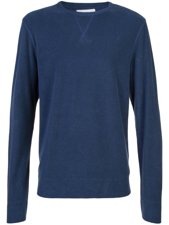 Officine Generale Crew Neck Sweater - Blue