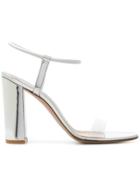 Gianvito Rossi Transparent Strap Chunky Heel Sandals - Grey