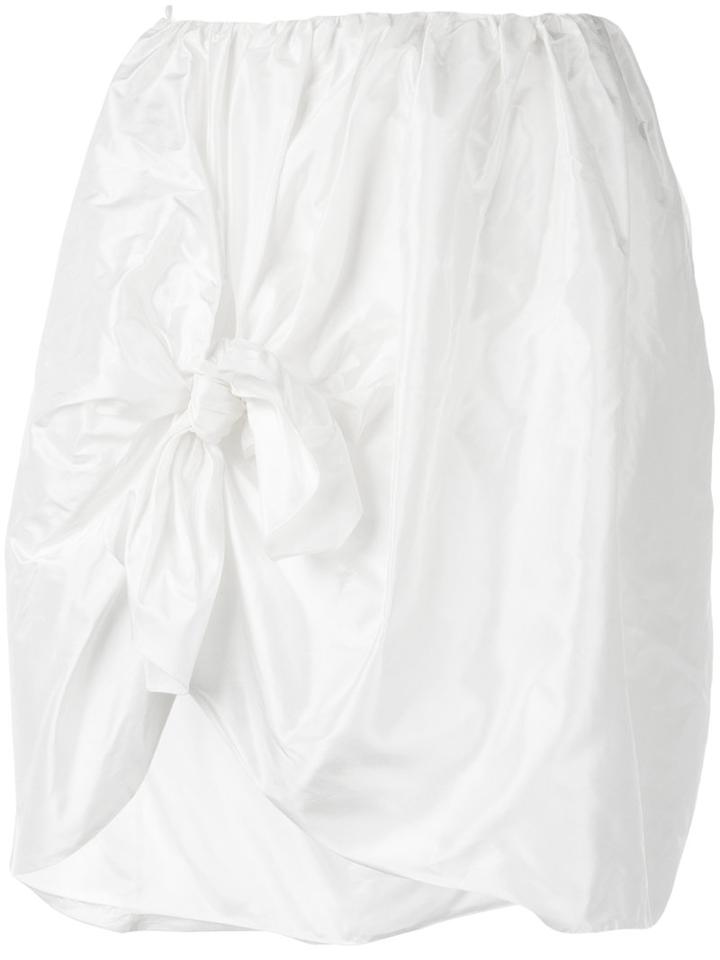 Simone Rocha Knot Detail Skirt, Women's, Size: 8, White, Silk