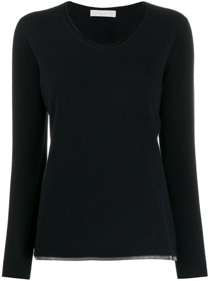 Fabiana Filippi Bead-embellished Jumper - Blue