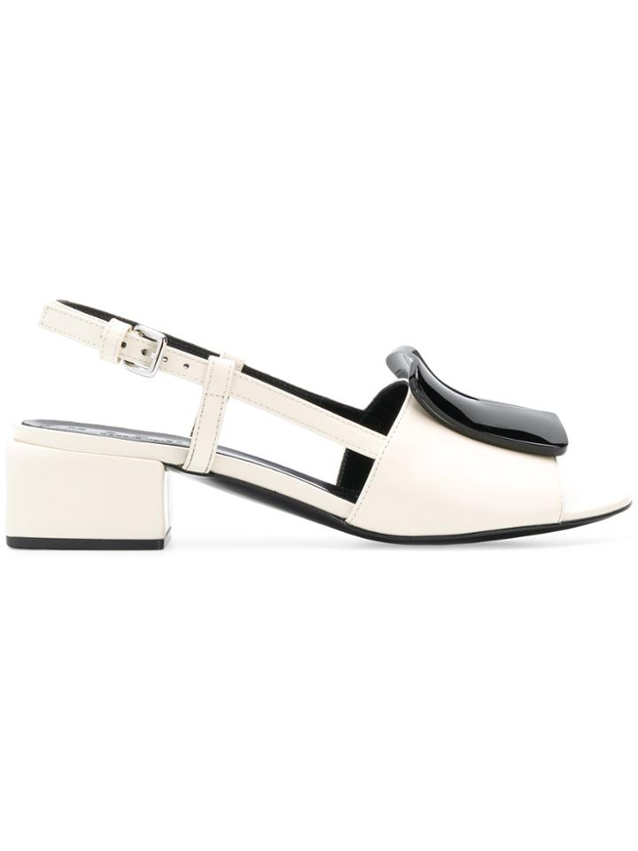 Marni Slingback Sandals - White
