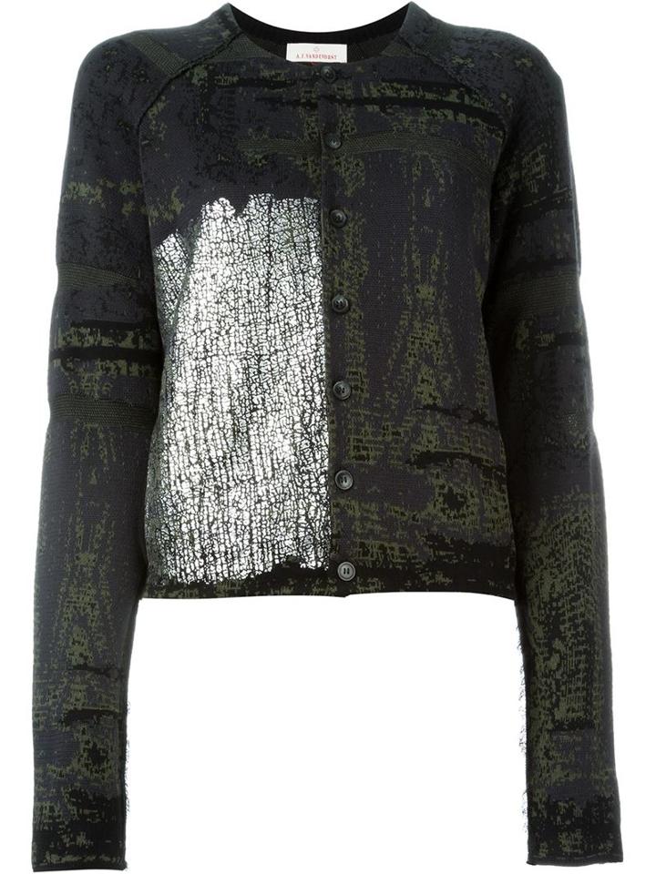 A.f.vandevorst '161 Touareg' Cardigan, Women's, Size: 36, Green, Cotton/viscose/nylon