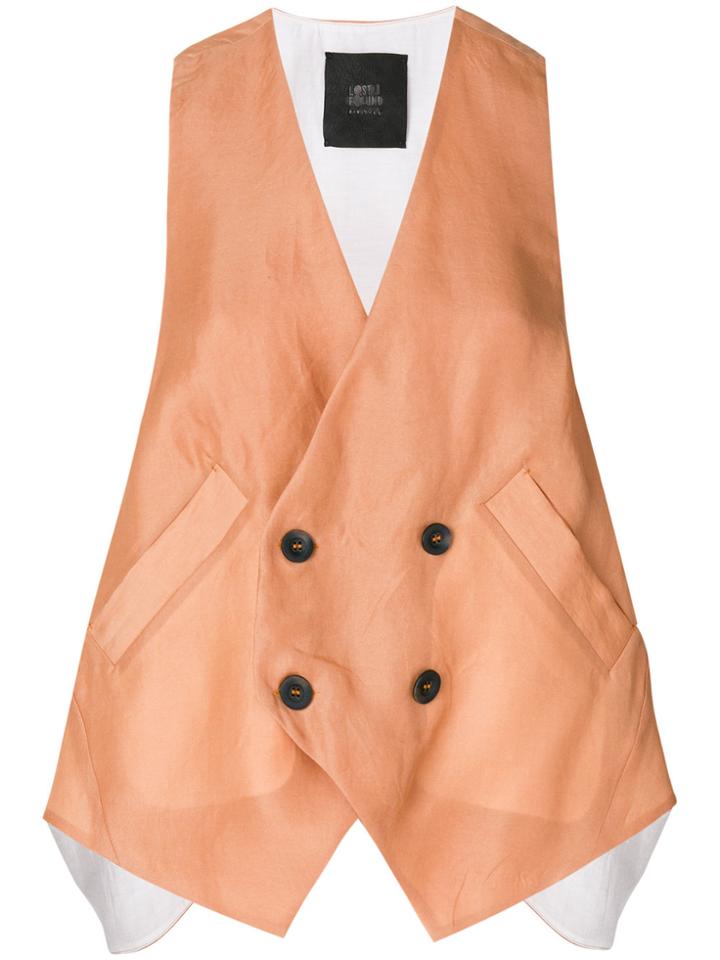 Lost & Found Ria Dunn Double-breasted Waistcoat - Nude & Neutrals