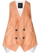 Lost & Found Ria Dunn Double-breasted Waistcoat - Nude & Neutrals
