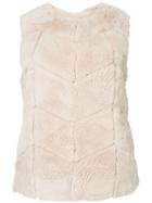 Dolce Cabo Textured Gilet Jacket - Pink