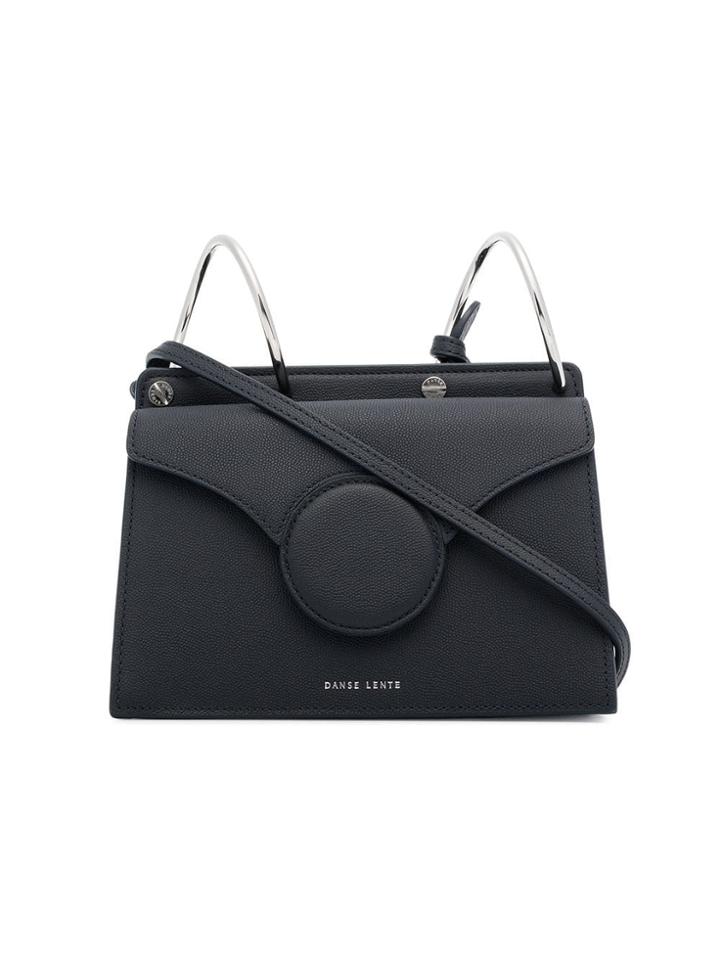 Danse Lente Black Phoebe Mini Leather Shoulder Bag - Blue