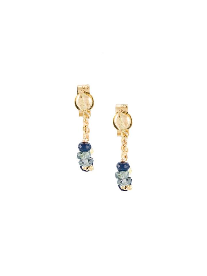 Natasha Collis Sapphire Drop Stud Earrings