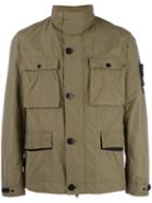 Stone Island High Neck Jacket, Men's, Size: Large, Green, Polyamide/polyester