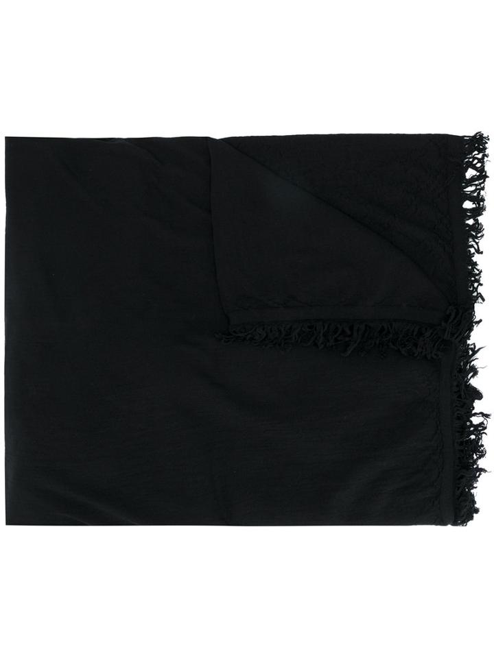 Rick Owens - Mega Scarf - Unisex - Virgin Wool - One Size, Black, Virgin Wool